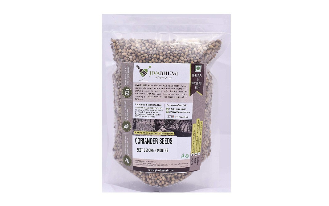 JivaBhumi Coriander Seeds    Pack  400 grams